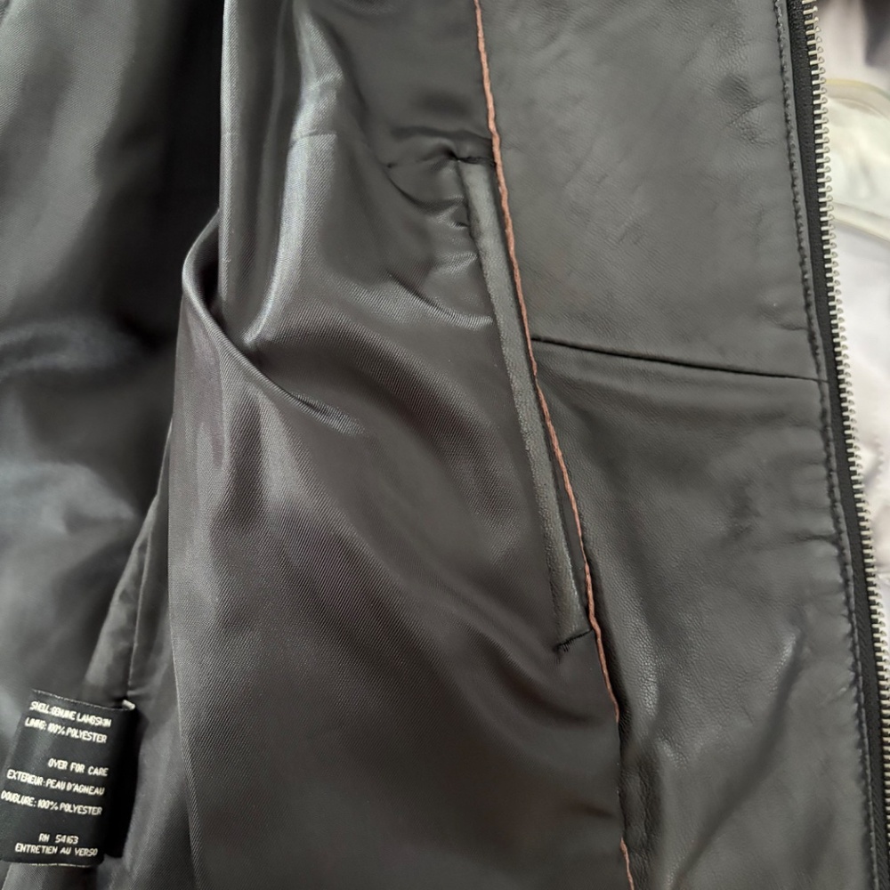 Cole Haan Leather Jacket Women's Small - Picture 4 of 4